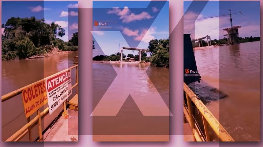 24.mar.2022 - Ponte sobre o Rio das Mortes, em Mato Grosso, é obra do estado e não do governo federal - Projeto Comprova