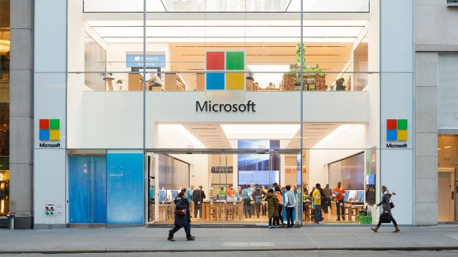 Loja da Microsoft na 5ª Avenida, em Manhattan (Nova York) - Getty Images