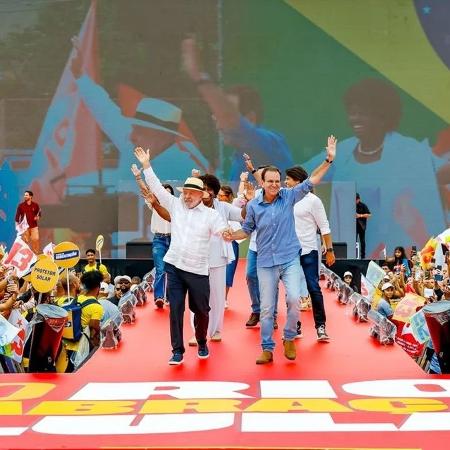 Lula e Paes em evento de campanha no Rio Lula e Paes em evento de campanha no Rio