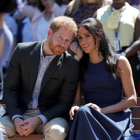 Príncipe Harry e a mulher, Meghan, durante visita a Sydney - Phil Noble