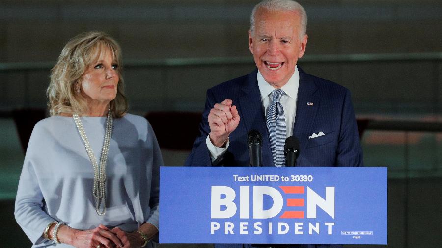 Pré-candidato presidencial democrata Joe Biden na Filadélfia - BRENDAN MCDERMID