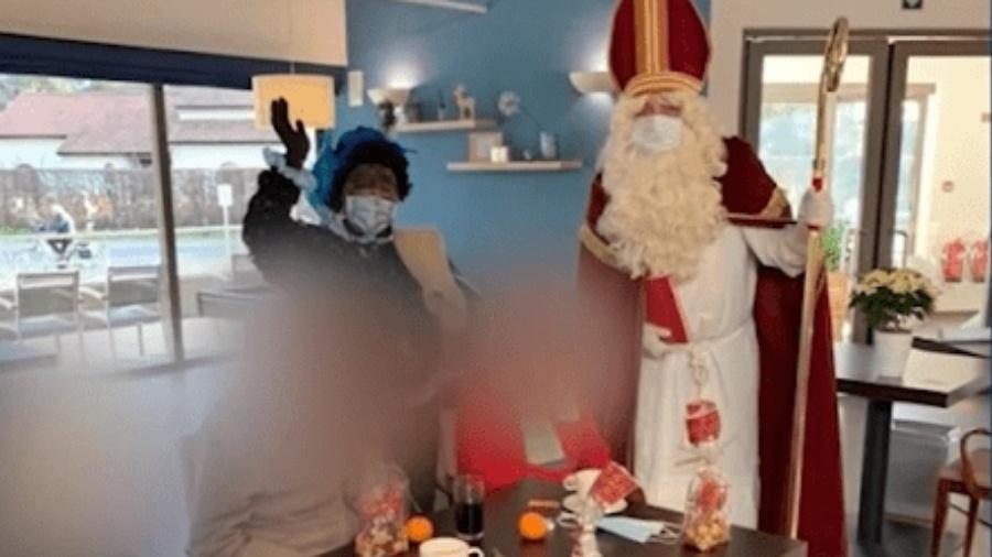 Papai Noel visita asilo na Bélgica - Reprodução