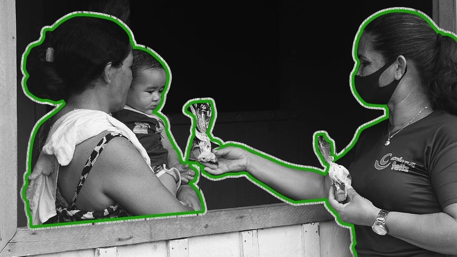Visitadora do Criança Feliz em Careiro (AM) - Foto: Arquivo pessoal / Arte: Arthur Souza