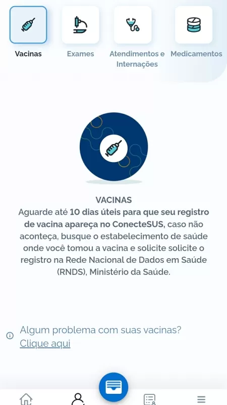 Mensagem do app ConecteSUS - Reprodução - Reprodução