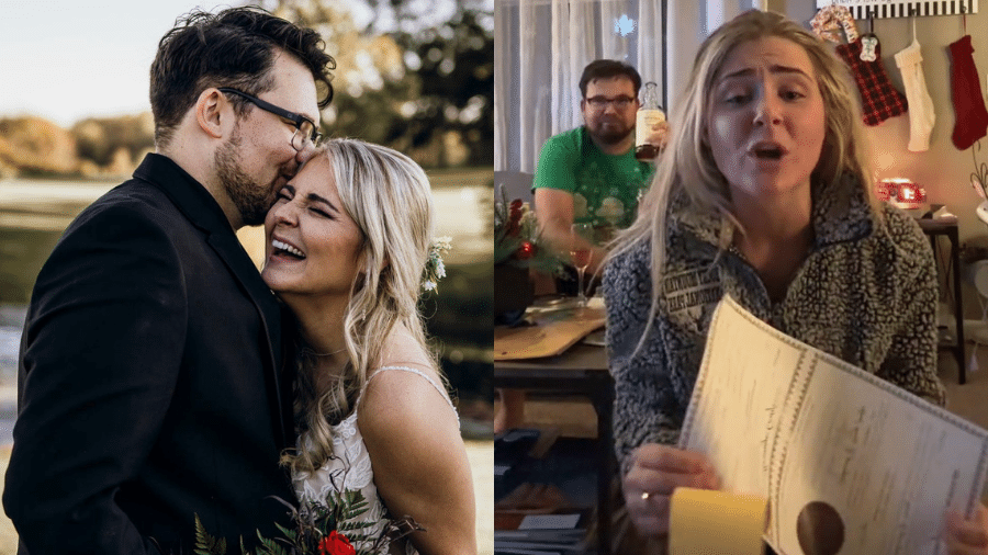 Madalyn Boucher e Bill Smitley descobriram que ainda não eram casados, mesmo com a cerimônia - Reprodução/Redes Sociais