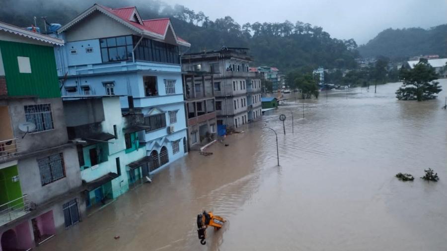 Departamento de meteorologia informou que Sikkim recebeu 101 mm de chuva nos primeiros cinco dias de outubro, mais do que o dobro dos níveis normais