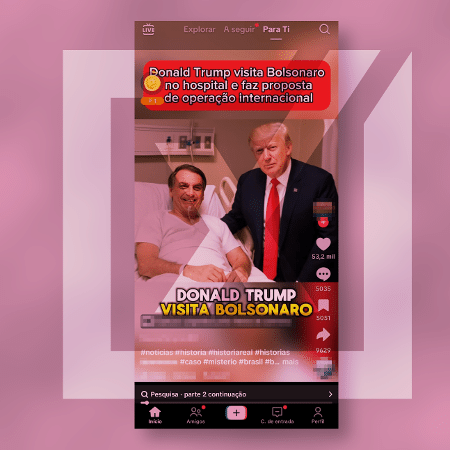 08.mai.2025 - Donald Trump não visitou Bolsonaro em hospital de Brasília 08.mai.2025 - Donald Trump não visitou Bolsonaro em hospital de Brasília