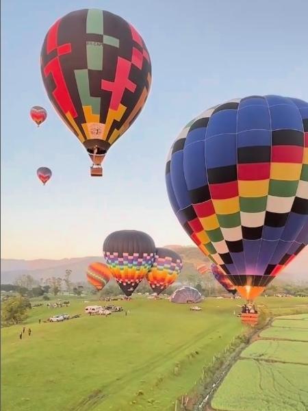 Praia Grande (SC) é famosa pela prática de balonismo Praia Grande (SC) é famosa pela prática de balonismo