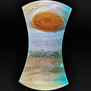 A sonda Juno fez em 2017 as imagens mais próximas da Grande Mancha Vermelha de Júpiter - Nasa/AFP - Nasa/AFP