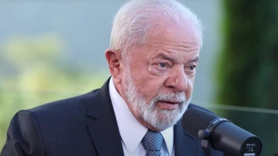 Lula (PT) durante programa Conversa com o Presidente, realizado na Argentina no dia 4 de julho de 2023