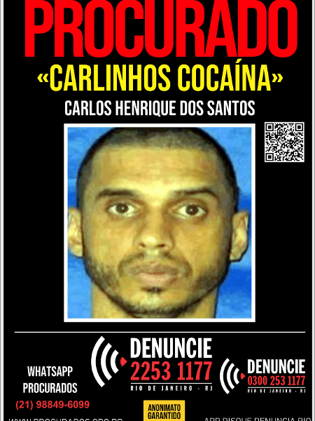 Carlos Henrique dos Santos, conhecido como "Carlinhos Cocaína"