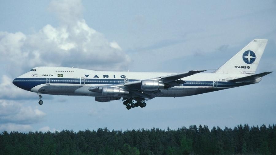 Boeing 747-200 da Varig semelhante ao que quase caiu em um voo entre Portugal e Brasil em 1990