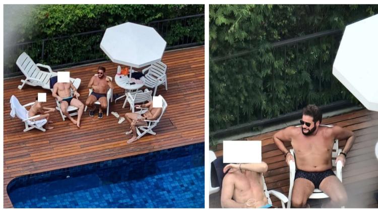 Micheletti toma banho de sol em um de seus apartamentos