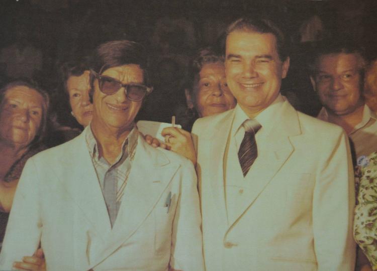 Chico Xavier e Divaldo Franco já reconciliados em 1980 Chico Xavier e Divaldo Franco já reconciliados em 1980