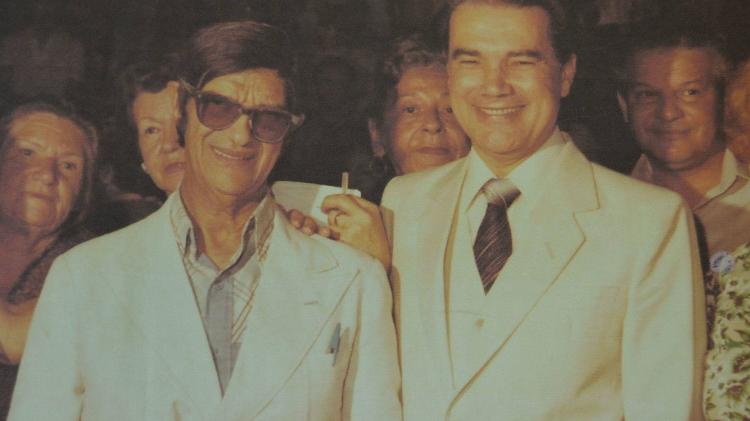 Chico Xavier e Divaldo Franco em 1980