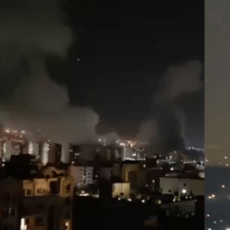 Vídeos mostram fumaça próximo a Teerã, no Irã Vídeos mostram fumaça próximo a Teerã, no Irã