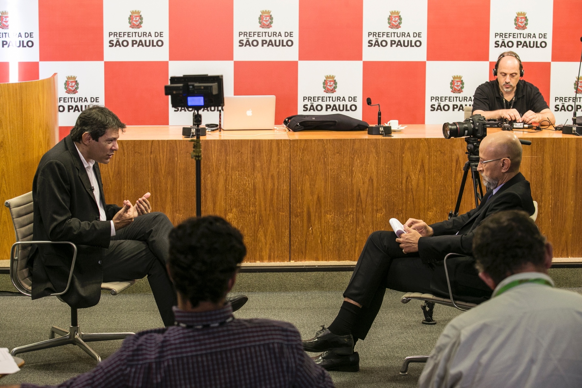 19.jan.2016 - Fernando Haddad, prefeito de São Paulo, concede entrevista exclusiva ao colunista da Folha de S. Paulo e do UOL, Josias de Souza - Lucas Lima/UOL