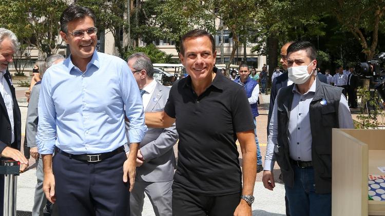 Rodrigo Garcia who took over the government of São Paulo and João Doria who left him - Press Release/Government of the State of São Paulo - Press Release/Government of the State of São Paulo