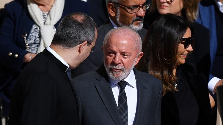 Lula e Janja no funeral do papa Francisco Lula e Janja no funeral do papa Francisco