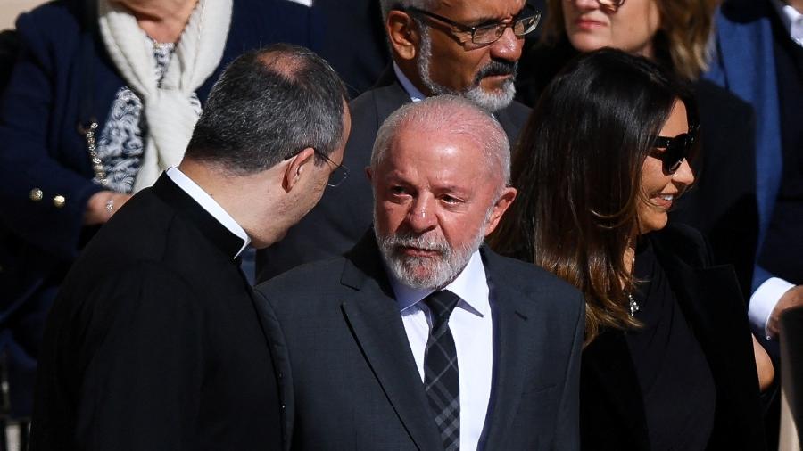 Lula e Janja no funeral do papa Francisco Lula e Janja no funeral do papa Francisco