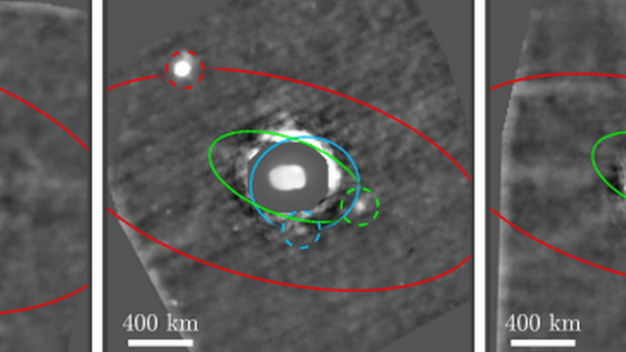 Pesquisadores combinaram algoritmo com imagens de telescópio para observar nova lua - Reprodução/Astronomy & Astrophysics