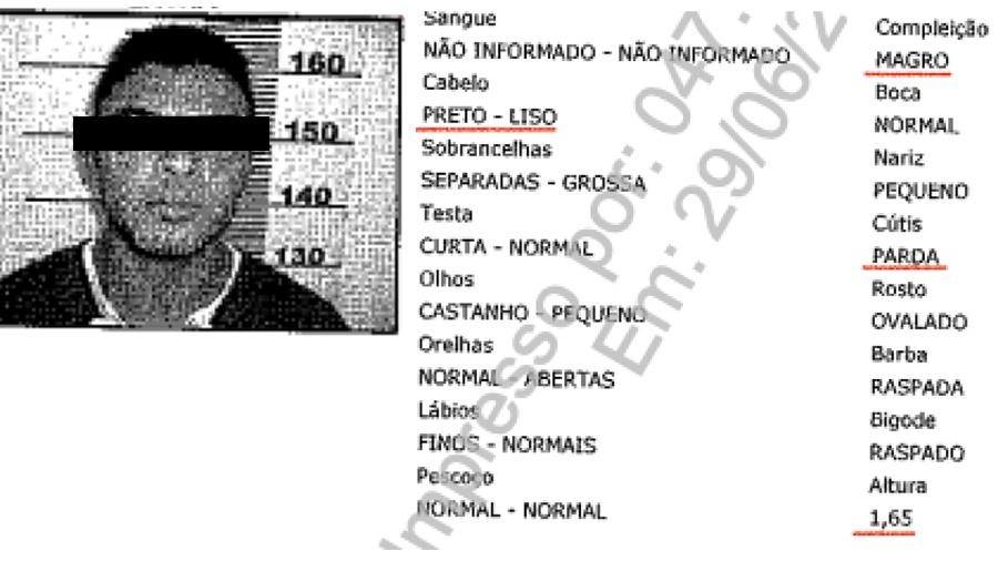 Valcir Oliveira, pardo e de cabelos castanhos, foi condenado, apesar de vítima do crime apontar que o agressor era "loiro e de pele clara" - Arte/UOL