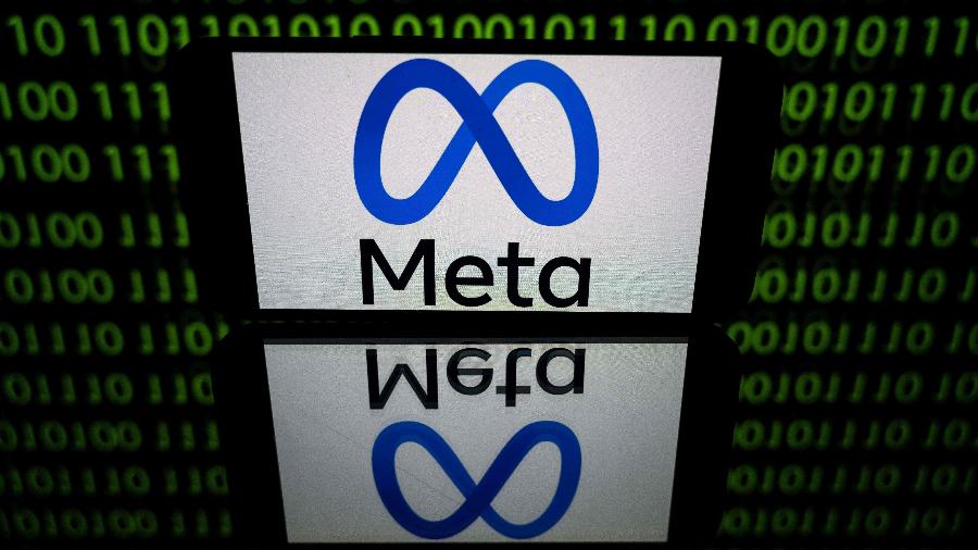 Logotipo da Meta (grupo controlador do Facebook, Instagram e WhatsApp) - Lionel Bonaventure/AFP