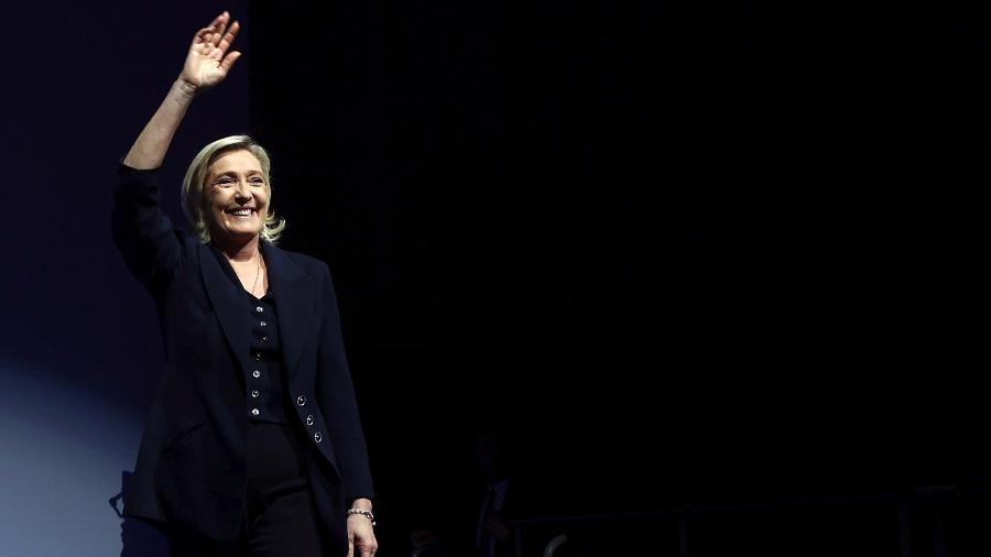 Marine Le Pen , líder da extrema direita francesa