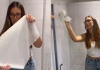 Box do chuveiro limpo com papel-manteiga? Truque caseiro elimina sujeira 
