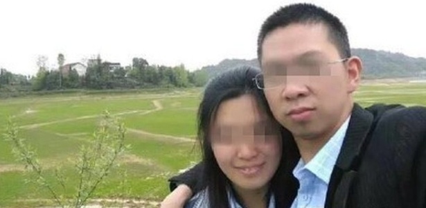 Sem saber que o acidente de carro era uma farsa, esposa se jogou em um lago com as duas crianças do casal porque queria que família "ficasse junta" - Weibo via BBC