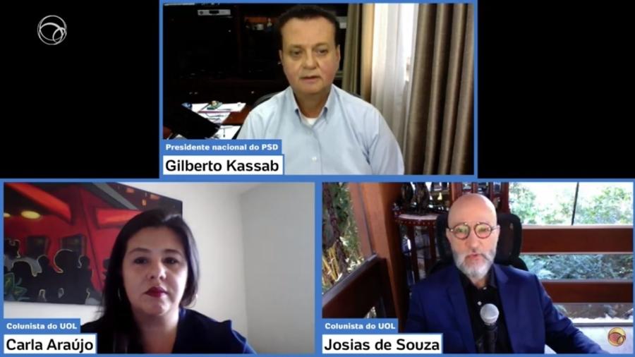 UOL Entrevista com Gilberto Kassab, presidente nacional do PSD - Reprodução