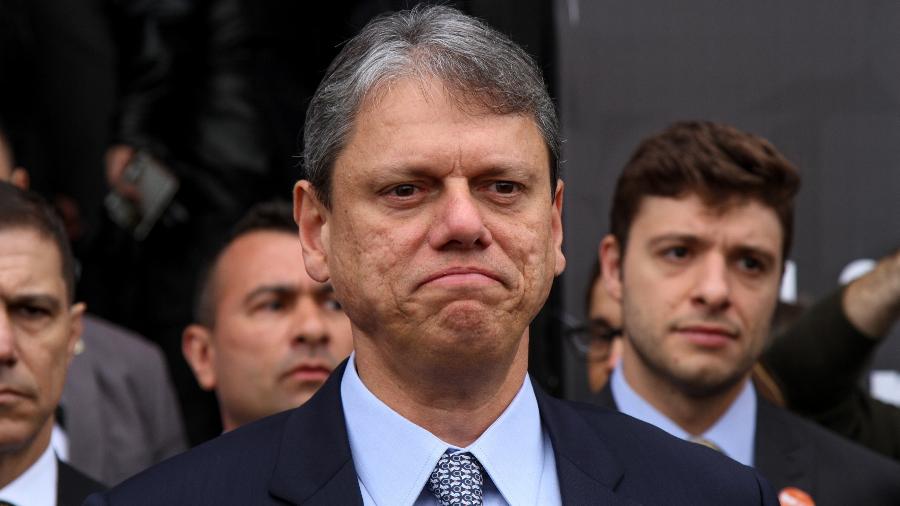 O governador de São Paulo, Tarcísio de Freitas (Republicanos), durante a cerimônia comemorativa da Revolução Constitucionalista de 1932 O governador de São Paulo, Tarcísio de Freitas (Republicanos), durante a cerimônia comemorativa da Revolução Constitucionalista de 1932