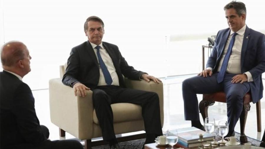 Com Onyx Lorenzoni (esq.) e o presidente do PP, Ciro Nogueira (PI, dir.), em 04 de abril: ele indicará o presidente do FNDE - Marcos Corrêa/PR