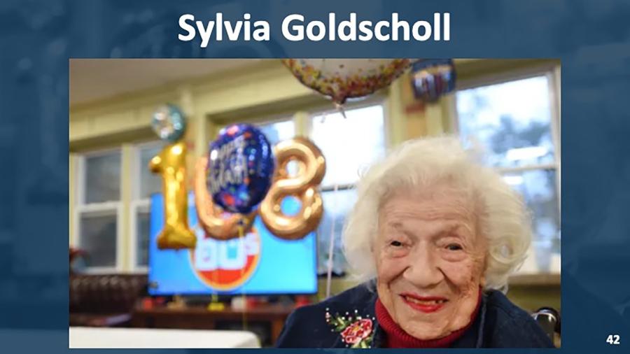 Sylvia Goldscholl, de 108 anos, venceu a covid-19 - Divulgação/Phil Murphy