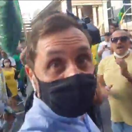 Jornalista Marcos Moreno foi hostilizado na Avenida Paulista - Reprodução