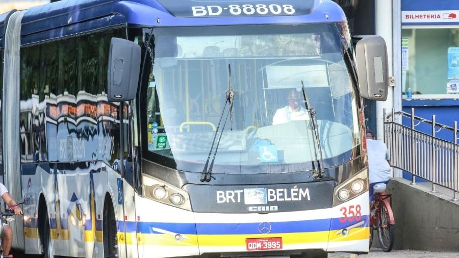 28.out.2020 - Ônibus do BRT de Belém, capital do Pará - Alex Ribeiro/Agência Pará