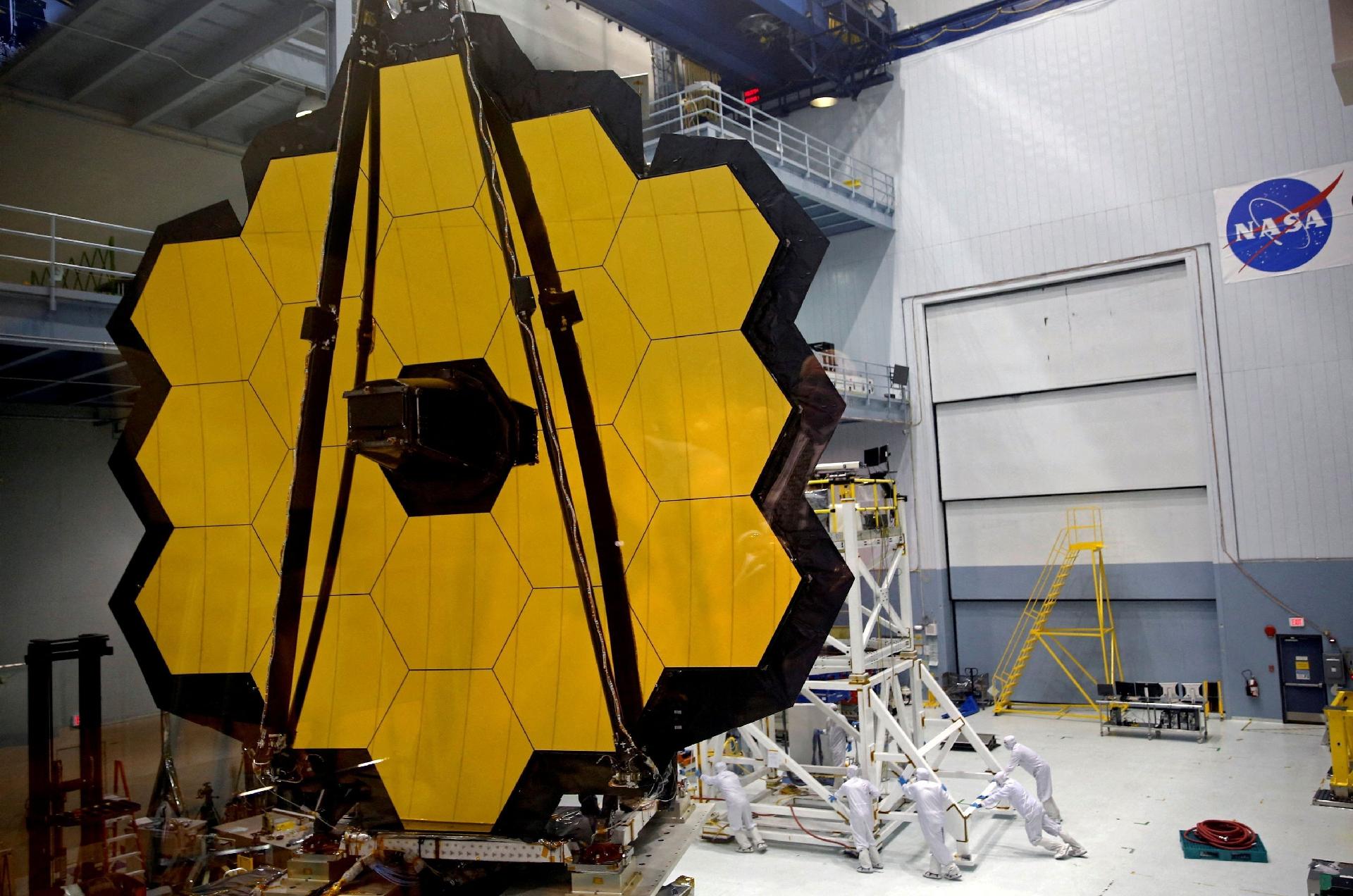 Image taken on November 2 shows the open James Webb telescope with its 6.5-meter mirror - Kevin Lamarque/Reuters