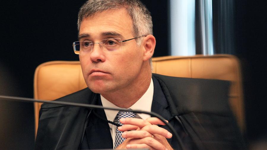 O ministro André Mendonça, do STF, durante julgamento na sessão plenária da Corte - 9.mar.2022 - Nelson Jr/SCO/STF