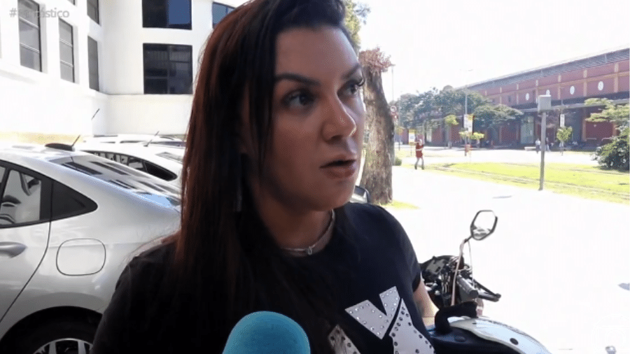 Aline Siqueira, esposa do ex-bombeiro Maxwell Simões, preso por suspeita de participação no assassinato da vereadora Marielle Franco e do motorista Anderson Gomes