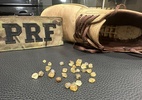 Paraguaio é flagrado com pedras preciosas escondidas em sapato no PR - Divulgação/PRF-PR