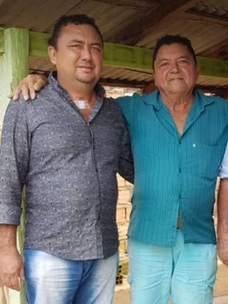 Raul Pimentel Diniz (d) e o filho, Rui Ferreira Diniz - Arquivo pessoal