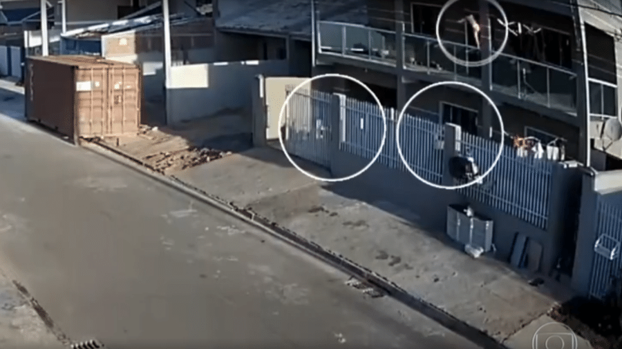Homem salvou criança que caia do terceiro andar de prédio no Paraná - Reprodução/Globo