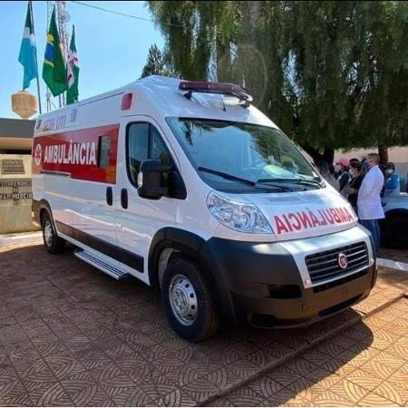 Ambulância saiu de Aral Moreira com destino a Naviraí - Divulgação