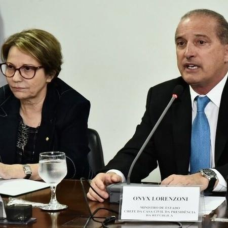 Tereza Cristina, da Agricultura, e Onyx Lorenzoni da Cidadania  - Casa Civil / Rafael Carvalho