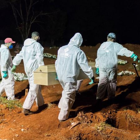 Arquivo -- Cemitério de Vila Formosa, em São Paulo; desde o início da pandemia, o estado marca 84.380 mortes pela doença - Vincent Bosson / Estadão Conteúdo