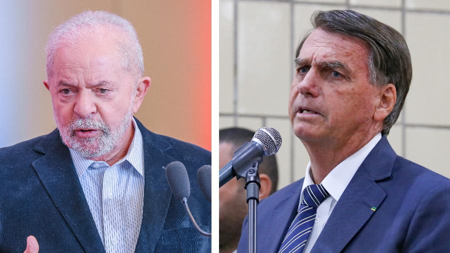 Os presidenciáveis Luiz Inácio Lula da Silva (PT) e Jair Bolsonaro (PL) - Ricardo Stuckert Clauber e Cleber Caetano/PR