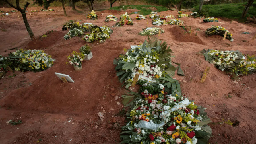 Covas abertas no cemitério Vila Formosa, um dos que mais receberam mortos da covid durante período crítico da pandemia