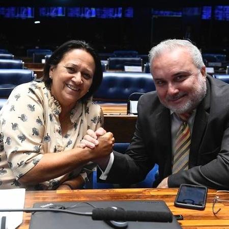 Fátima e Jean Paul Prates: em 2018, ela deixou vaga para ele no Senado para ser governadora do RN  