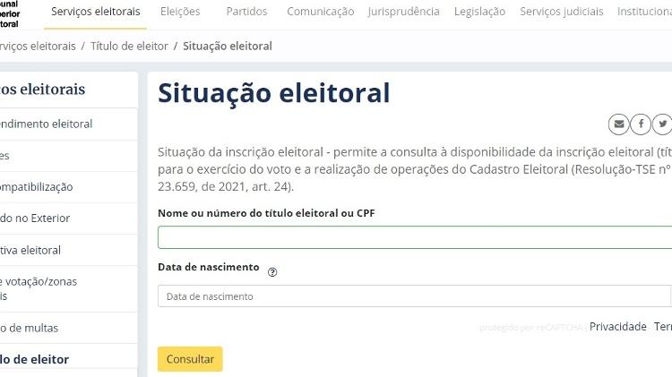 Como consultar a situação do título eleitoral - Passo a passo 2