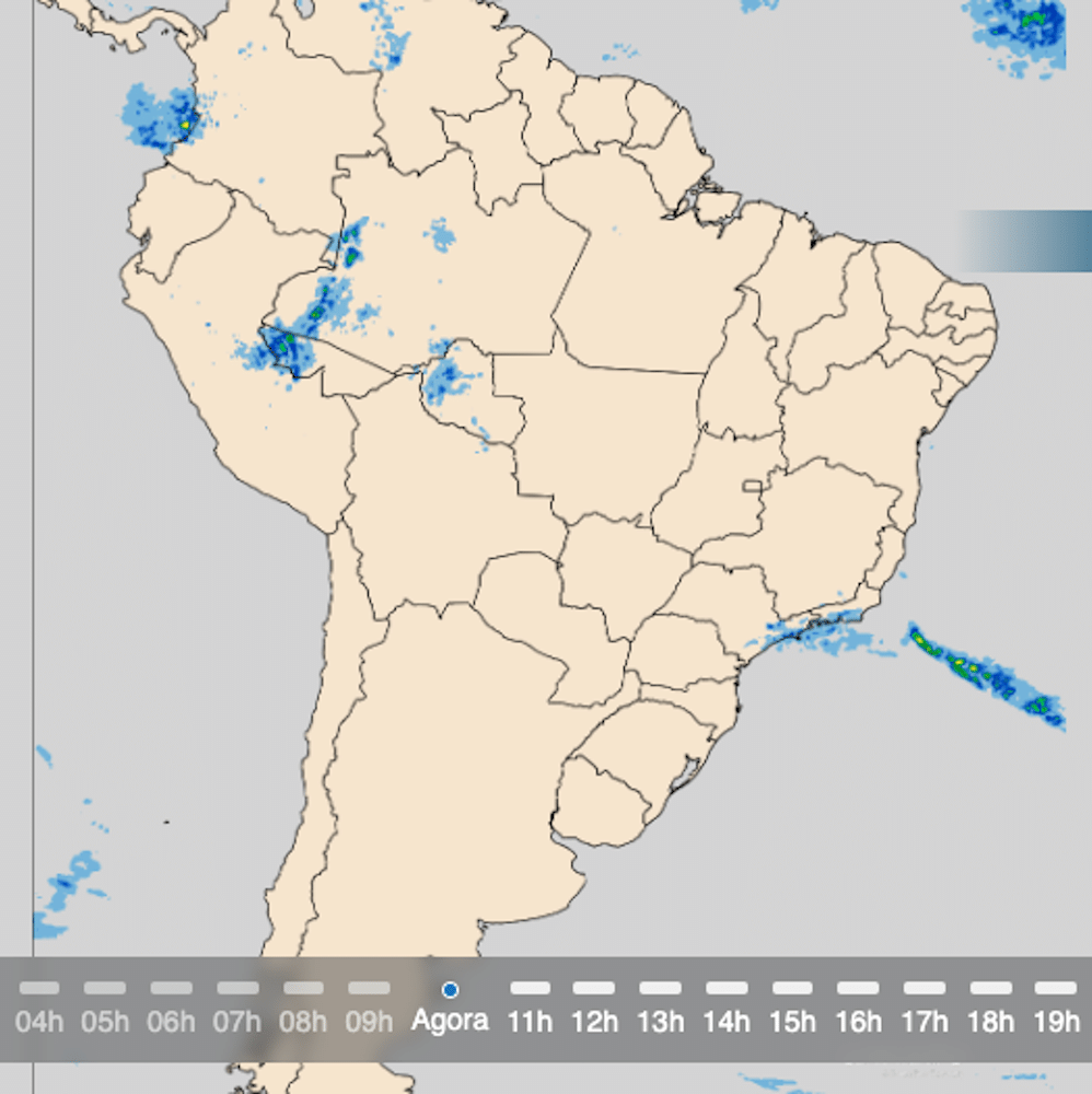 Mapa De Clima Frontal Quente